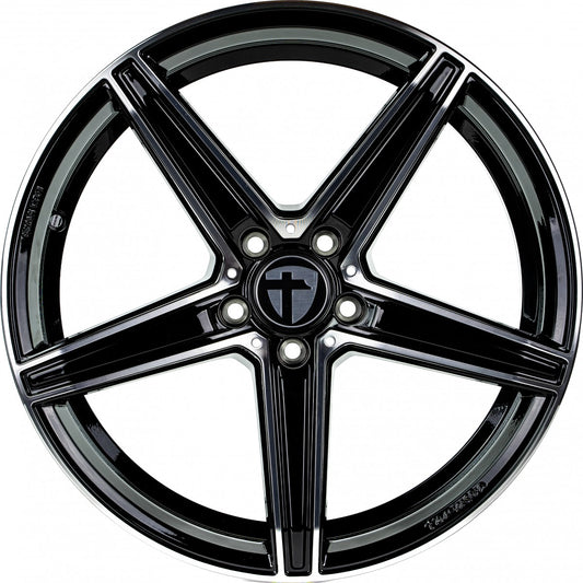 Tomason TN20 black polished Alufelge 8.5x19 Zoll ET45 LK 5x108 ML72.6 – Bild 2