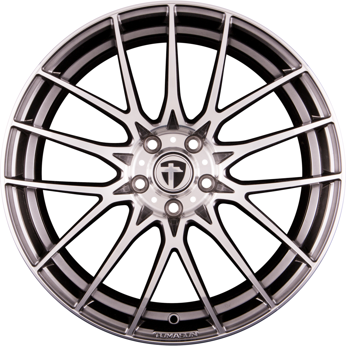 Tomason TN26 Light Dark Hyperblack Polish Alufelge 8.5x20 Zoll ET40 LK 5x114.3 ML72.6