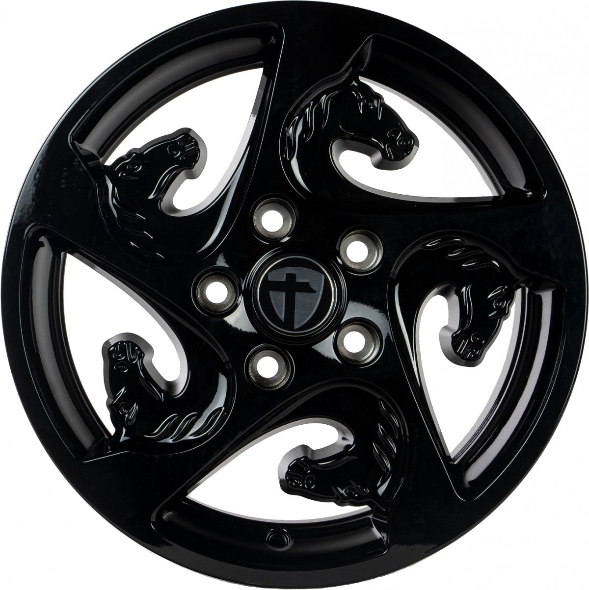 Tomason TR-Horse black painted Alufelge 6x15 Zoll ET30 LK 5x112 ML66.5 – Bild 2