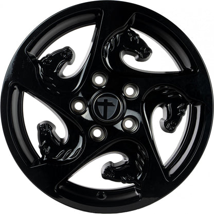 Tomason TR-Horse black painted Alufelge 6x15 Zoll ET30 LK 5x112 ML66.5 – Bild 2