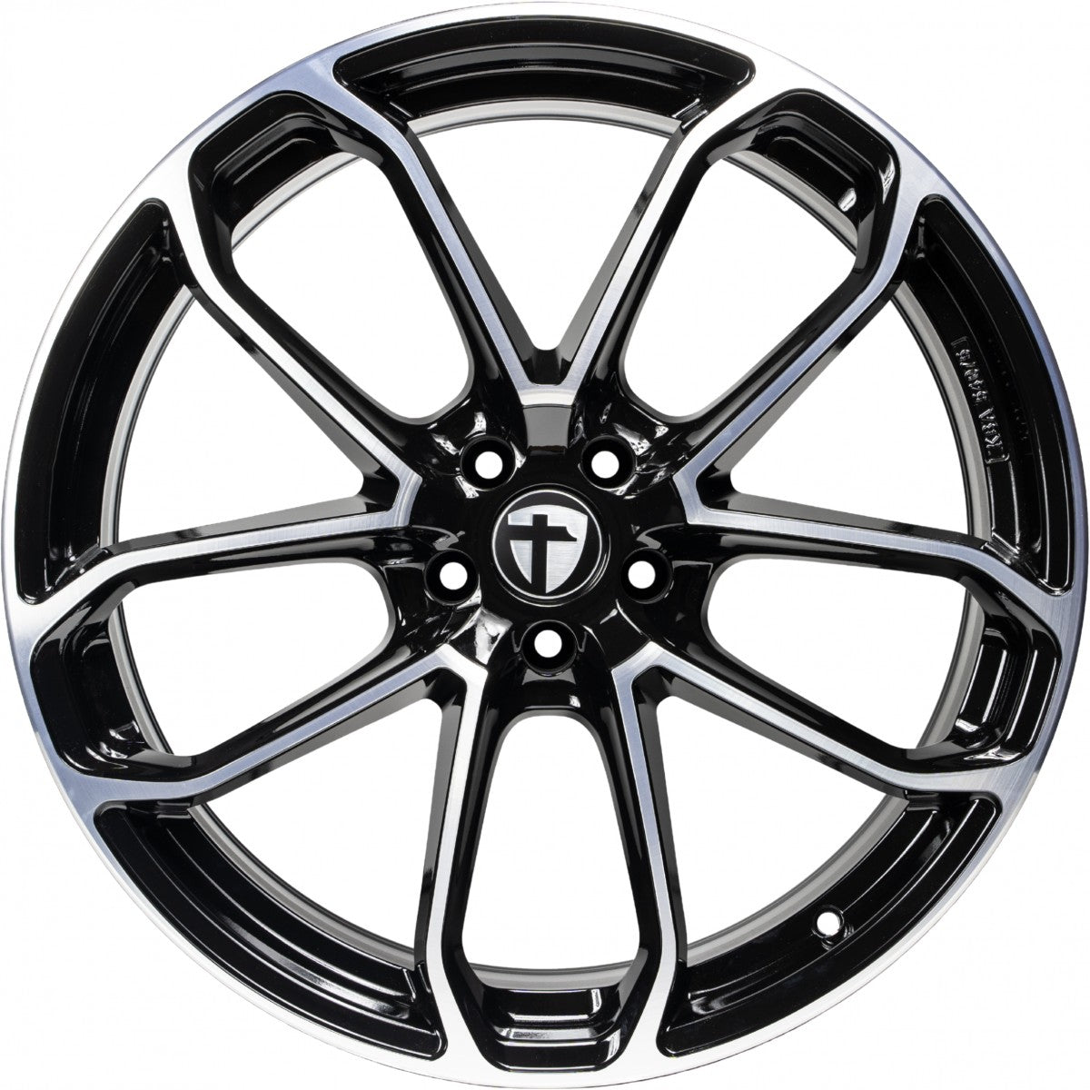 Tomason AR2 black polished Alufelge 9.5x21 Zoll ET19 LK 5x112 ML66.6 – Bild 2