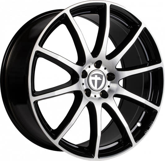 Tomason TN1 Flow black polished Alufelge 8x20 Zoll ET45 LK 5x112 ML72.6