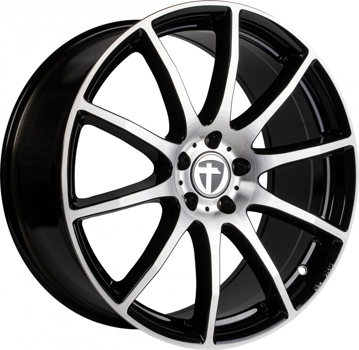 Tomason TN1 Flow black polished Alufelge 8x20 Zoll ET45 LK 5x114.3 ML72.6