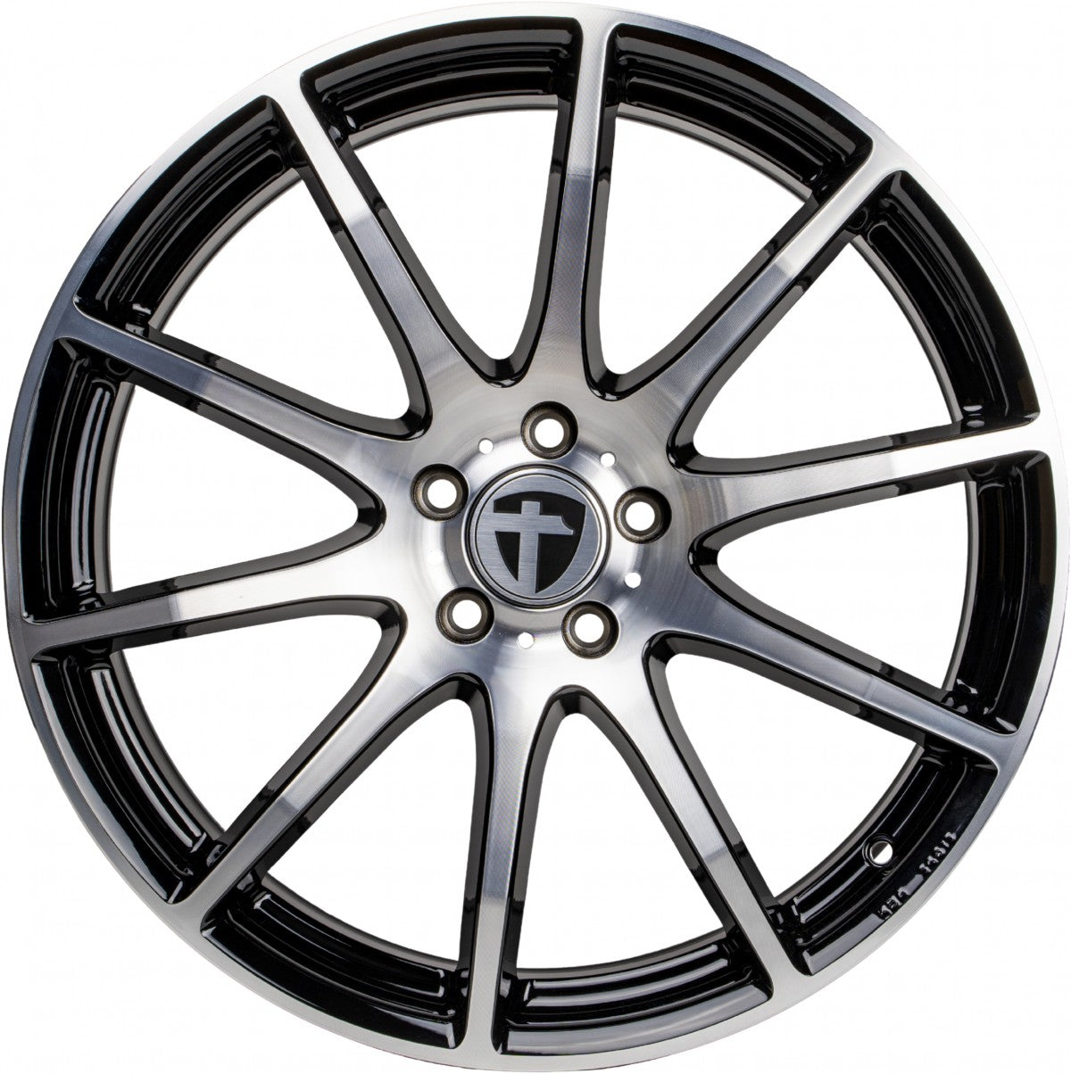 Tomason TN1 Flow black polished Alufelge 8x20 Zoll ET35 LK 5x112 ML66.6 – Bild 2