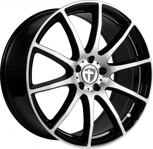 Tomason TN1 Flow black polished Alufelge 9x19 Zoll ET45 LK 5x112 ML66.6