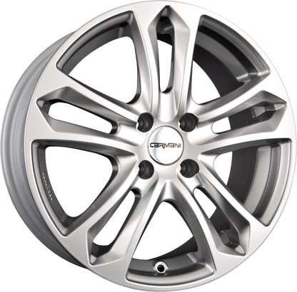 Carmani CA5 Arrow Kristall Silber (KS) Alufelge 6.5x15 Zoll ET42 LK 4x108 ML63.4 – Bild 2