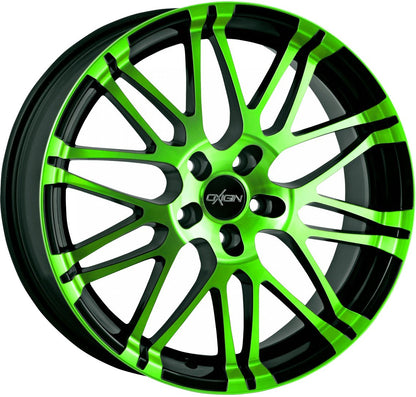 Oxigin 14 Oxrock neon green polish Alufelge 8.5x18 Zoll ET50 LK 5x112 ML72.6