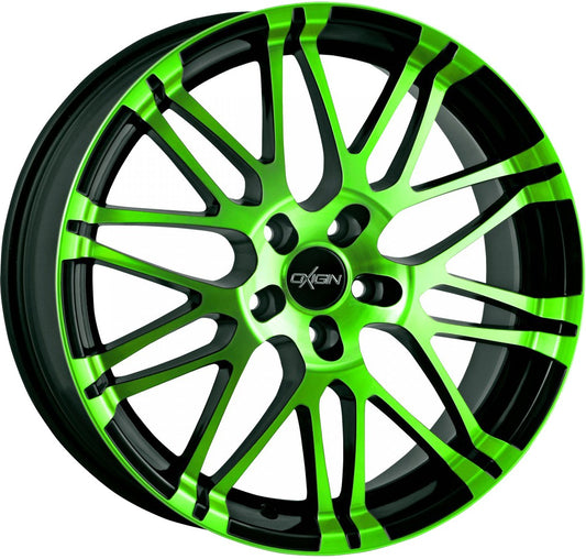 Oxigin 14 Oxrock neon green polish Alufelge 8.5x18 Zoll ET50 LK 5x112 ML72.6