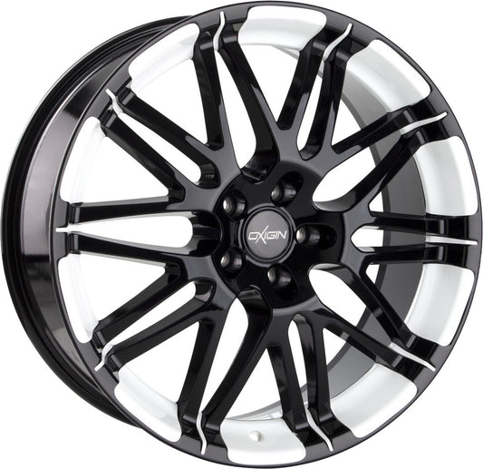 Oxigin 14 Oxrock black foil white Alufelge 7.5x17 Zoll ET35 LK 5x112 ML72.6