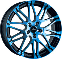 Oxigin 14 Oxrock light blue polish Alufelge 8.5x18 Zoll ET35 LK 5x112 ML72.6