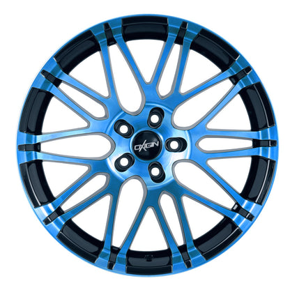 Oxigin 14 Oxrock light blue polish Alufelge 8.5x18 Zoll ET35 LK 5x112 ML72.6 – Bild 2