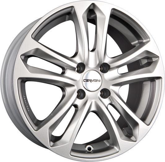 Carmani CA5 Arrow Kristall Silber (KS) Alufelge 7.5x17 Zoll ET42 LK 5x120 ML72.6 – Bild 2