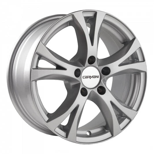 Carmani 9 Compete kristallsilber 6.5x15 ET45 - LK5/108 ML63.4