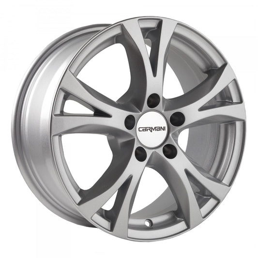Carmani 9 Compete kristallsilber 6.5x15 ET45 - LK5/108 ML63.4