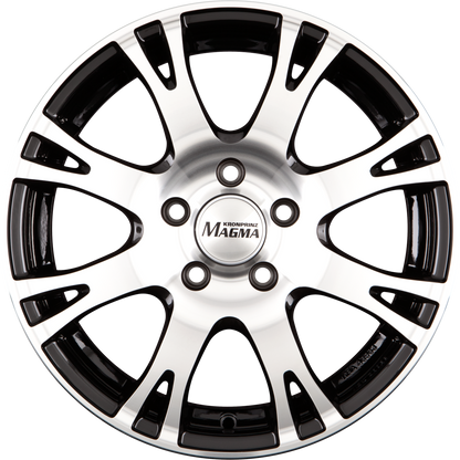 Magma Centero lavaschwarz-poliert Alufelge 7x16 Zoll ET38 LK 5x110 ML65.1