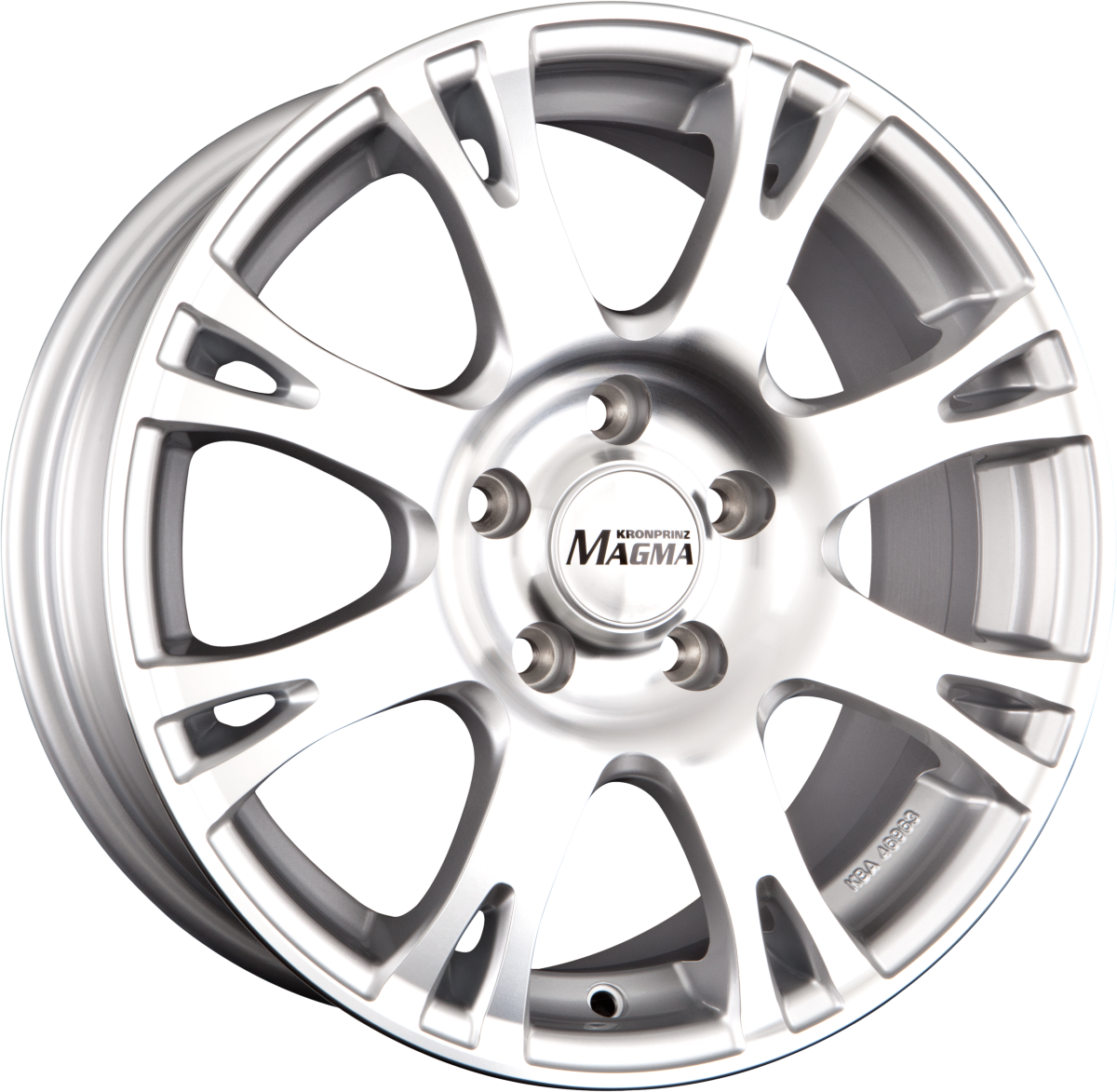 Magma Centero lichtsilber-poliert Alufelge 7.5x17 Zoll ET47 LK 5x114.3 ML70.1 – Bild 2