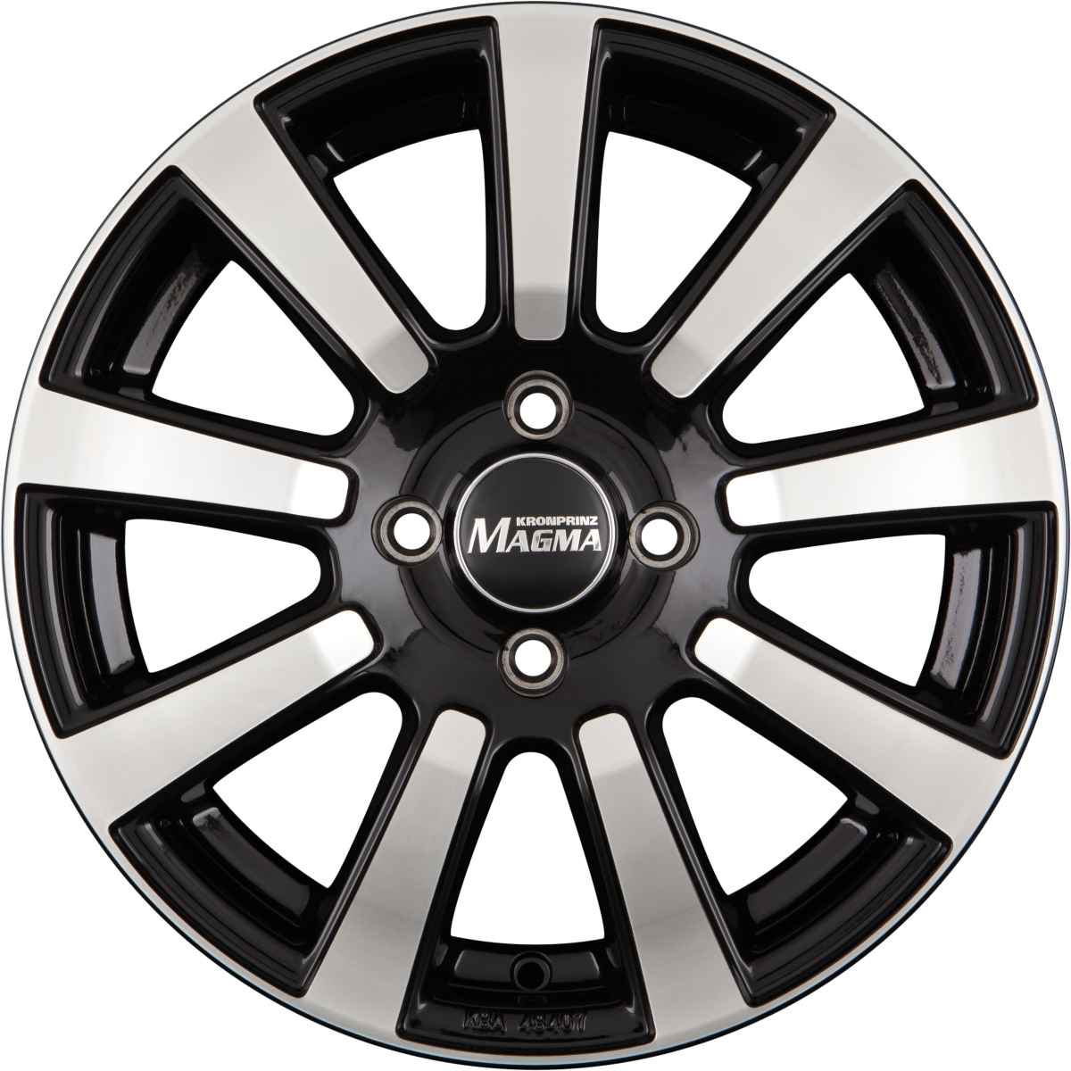 Magma Interio lavaschwarz-poliert Alufelge 7x16 Zoll ET45 LK 5x120 ML72.6