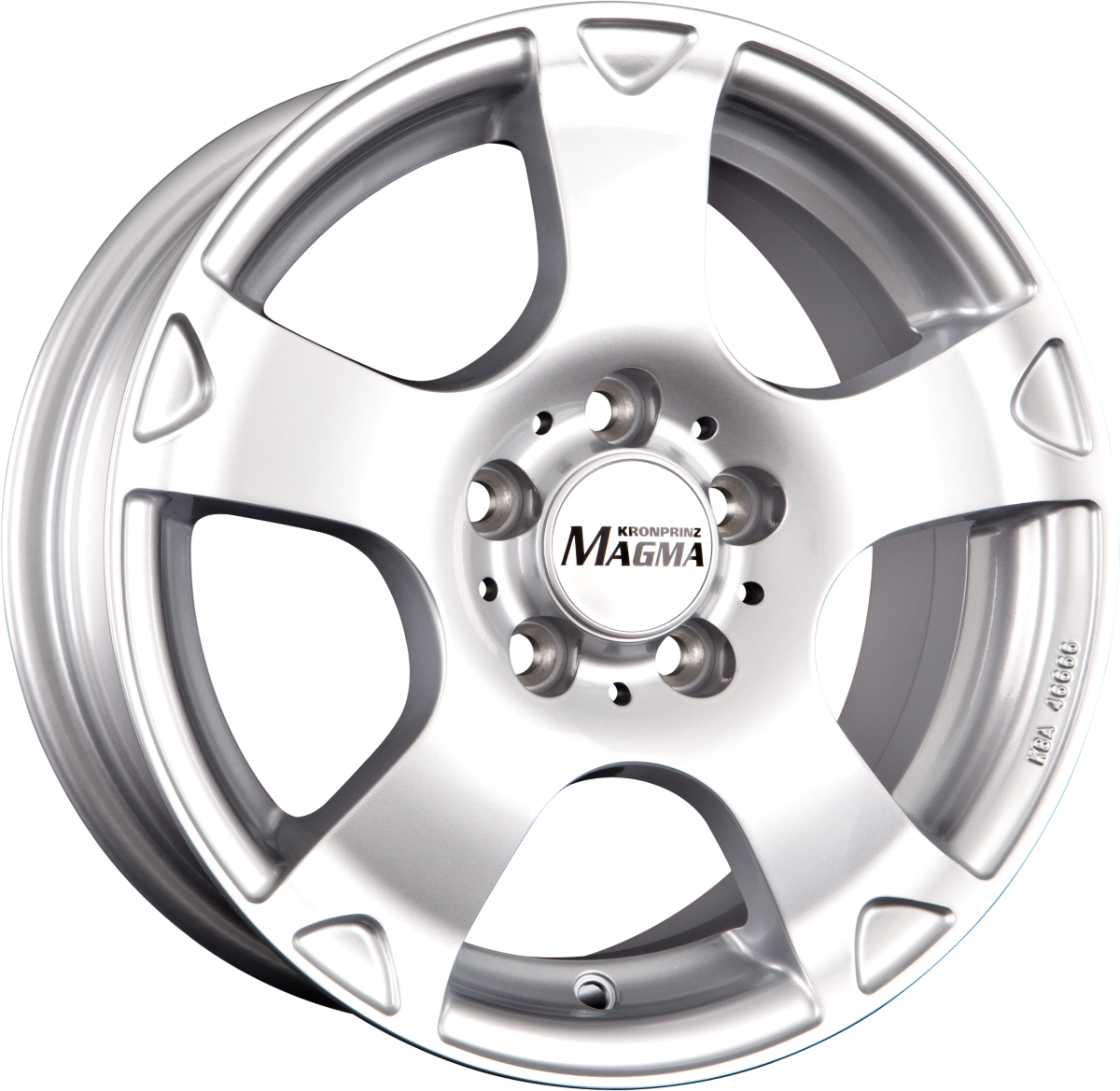 Magma Seismo lichtsilber-lackiert Alufelge 6x15 Zoll ET45 LK 5x110 ML65.1 – Bild 3