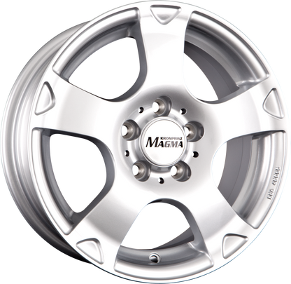 Magma Seismo lichtsilber-lackiert Alufelge 6x15 Zoll ET45 LK 5x110 ML65.1 – Bild 3
