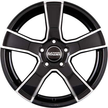 Magma Tezzo lavaschwarz-poliert Alufelge 6.5x16 Zoll ET40 LK 5x115 ML70.2