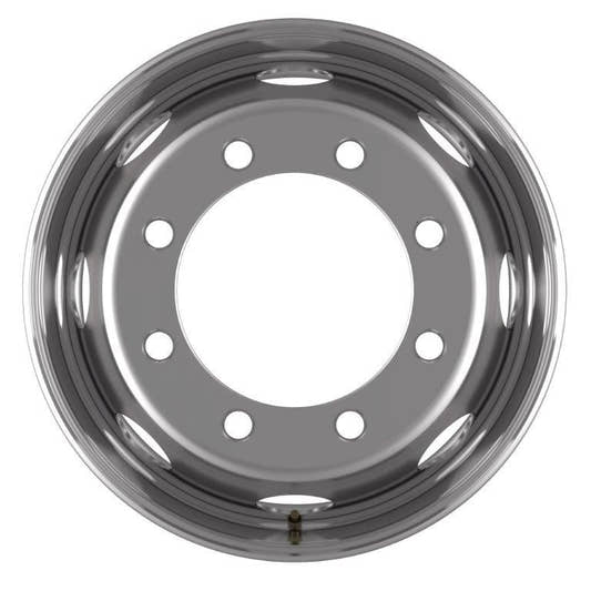 Accuride Stahlfelge 6.75x19.5 Zoll 8/275/221 ET133.1 31460045 Silber RAL9006 einteilig – Bild 2