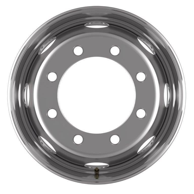 Accuride Stahlfelge 6.75x19.5 Zoll 8/275/221 ET133.1 31460045 Silber RAL9006 einteilig – Bild 2