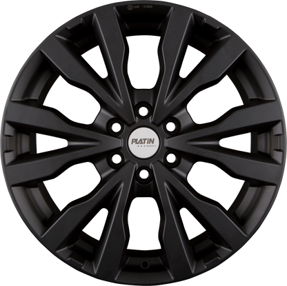 Platin P86 matt black Alufelge 6.5x16 Zoll ET54 LK 6x130 ML84.1 – Bild 3