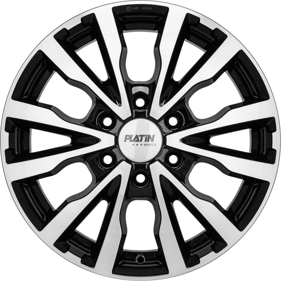 Platin P86 black polished Alufelge – Bild 2