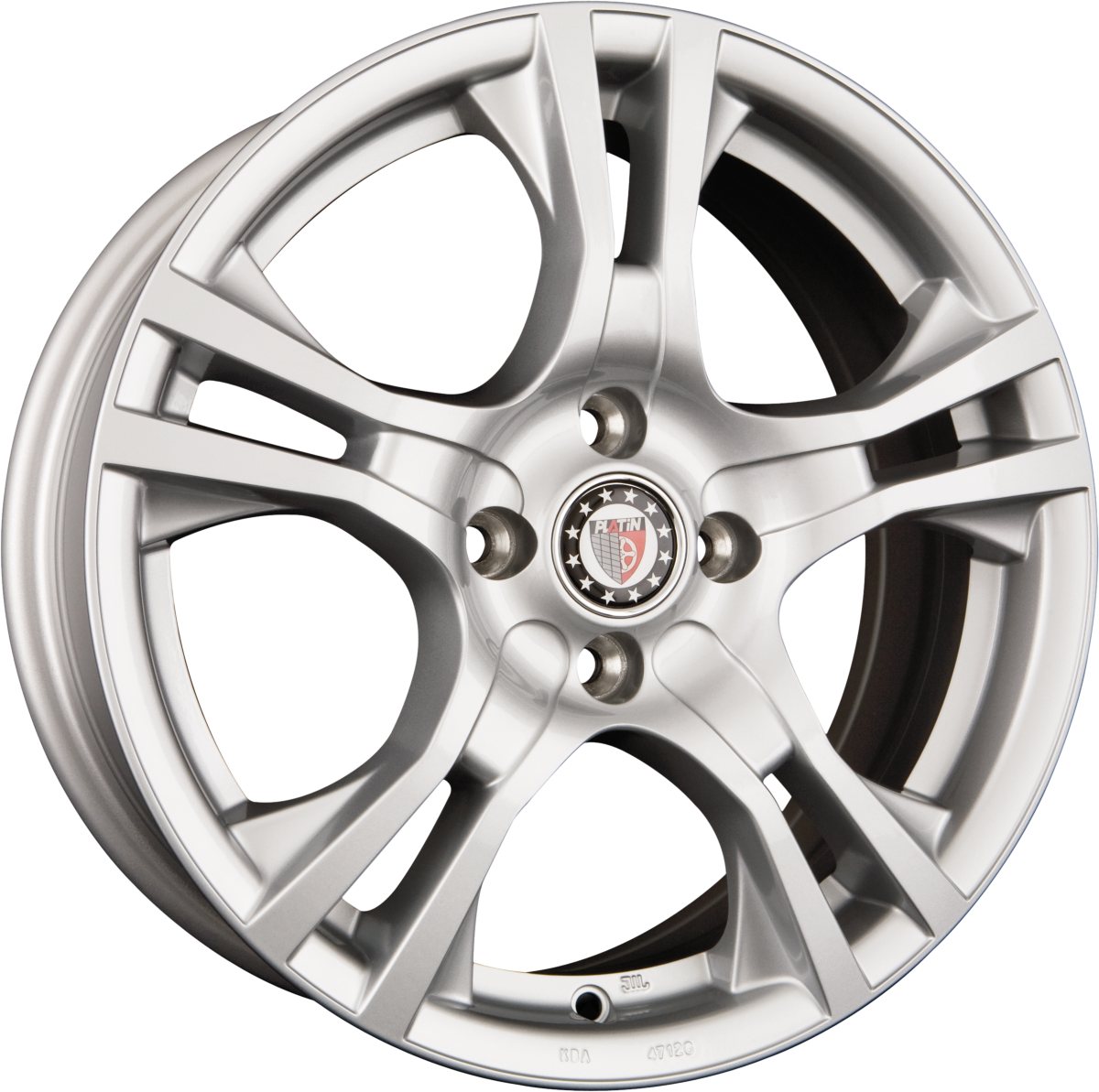 Platin P 53 Silber Alufelge 6.5x15 Zoll ET45 LK 4x100 ML63.4 – Bild 2