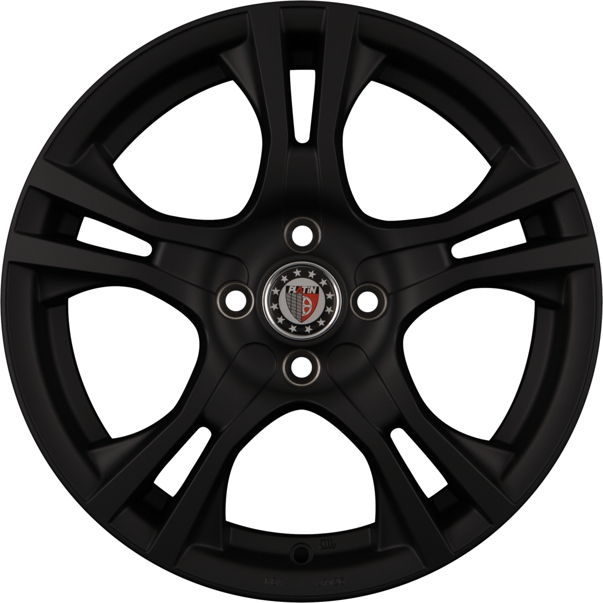 Platin P 53 Matt Black Alufelge 6x15 Zoll ET38 LK 4x100 ML63.4