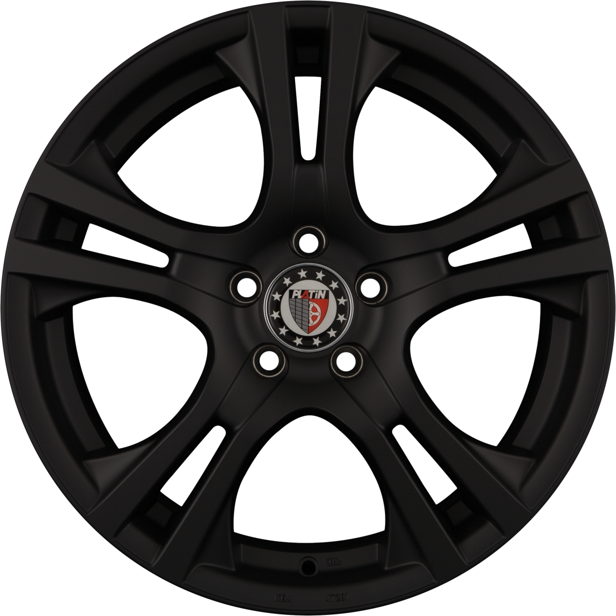 Platin P 53 Matt Black Alufelge 6.5x16 Zoll ET43 LK 5x108 ML72.6