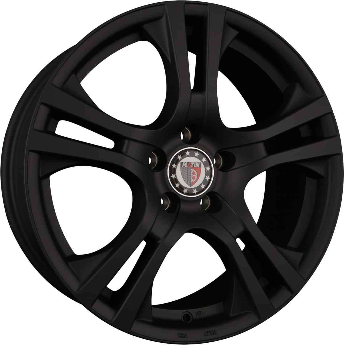 Platin P 53 Matt Black Alufelge 6.5x16 Zoll ET43 LK 5x108 ML72.6 – Bild 2