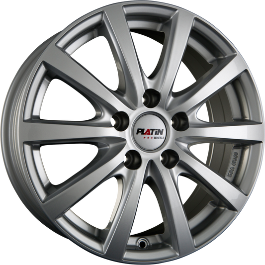 Platin P 69 Polar Silber Alufelge 6x15 Zoll ET45 LK 5x112 ML66.7 – Bild 2