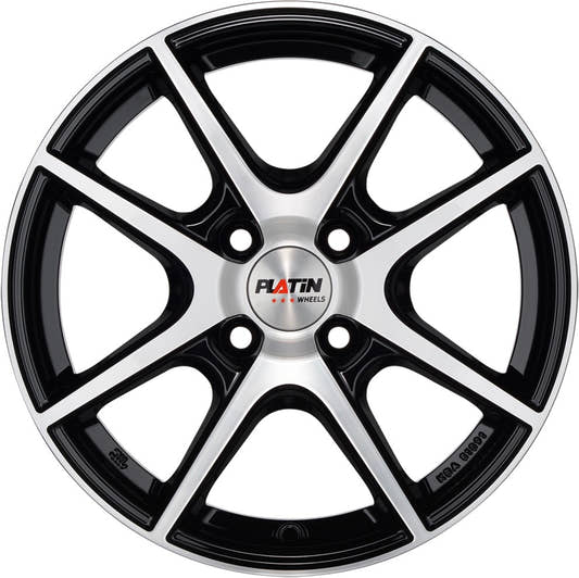 Platin P73 diamant-schwarz poliert Alufelge – Bild 2
