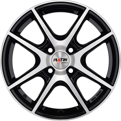 Platin P73 diamant-schwarz poliert Alufelge – Bild 2