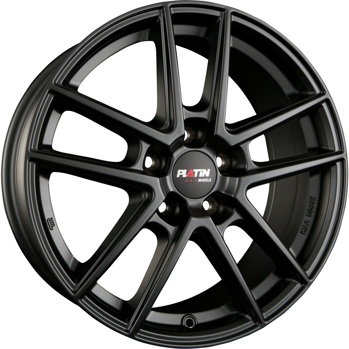 Platin P73 racing-schwarz Alufelge 6.5x16 Zoll ET38 LK 5x112 ML70.1 – Bild 4