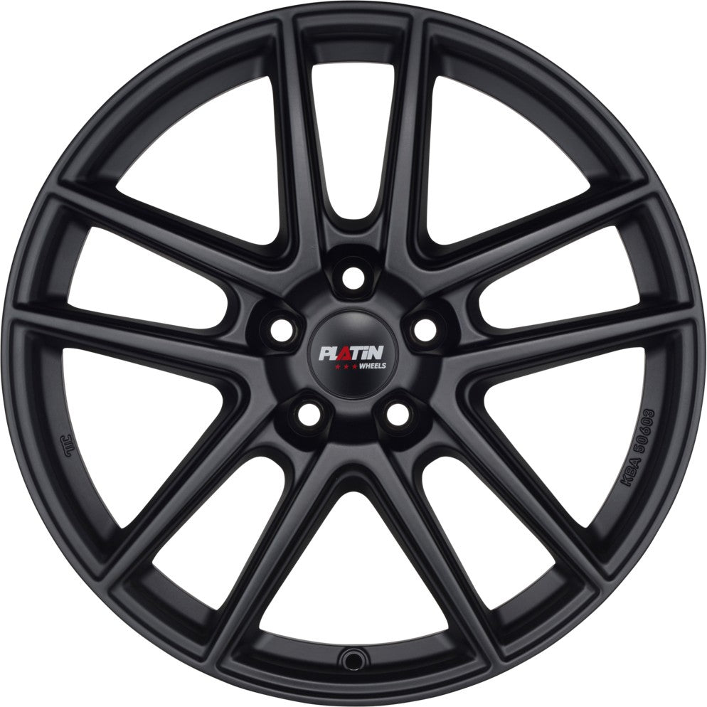 Platin P73 racing-schwarz Alufelge 6.5x16 Zoll ET38 LK 5x112 ML70.1 – Bild 2