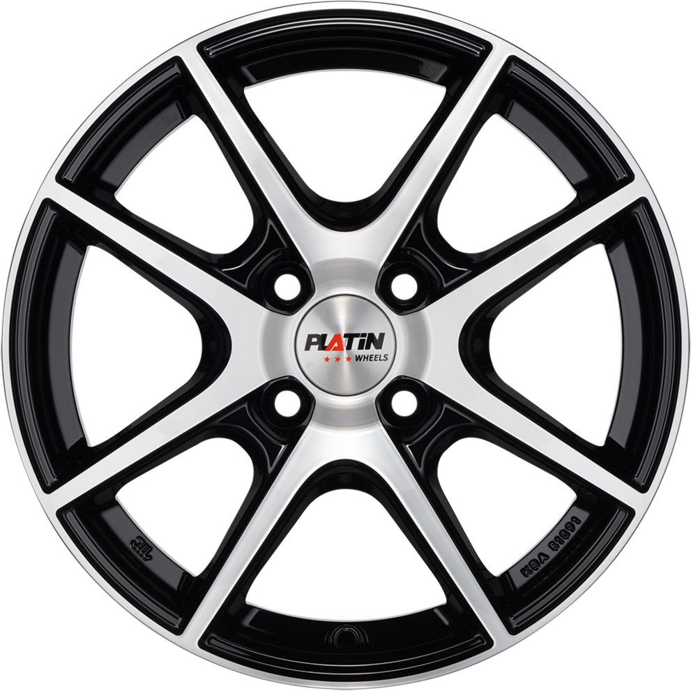 Platin P73 diamant-schwarz poliert Alufelge – Bild 2