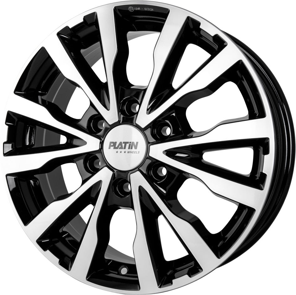 Platin P86 black polished Alufelge