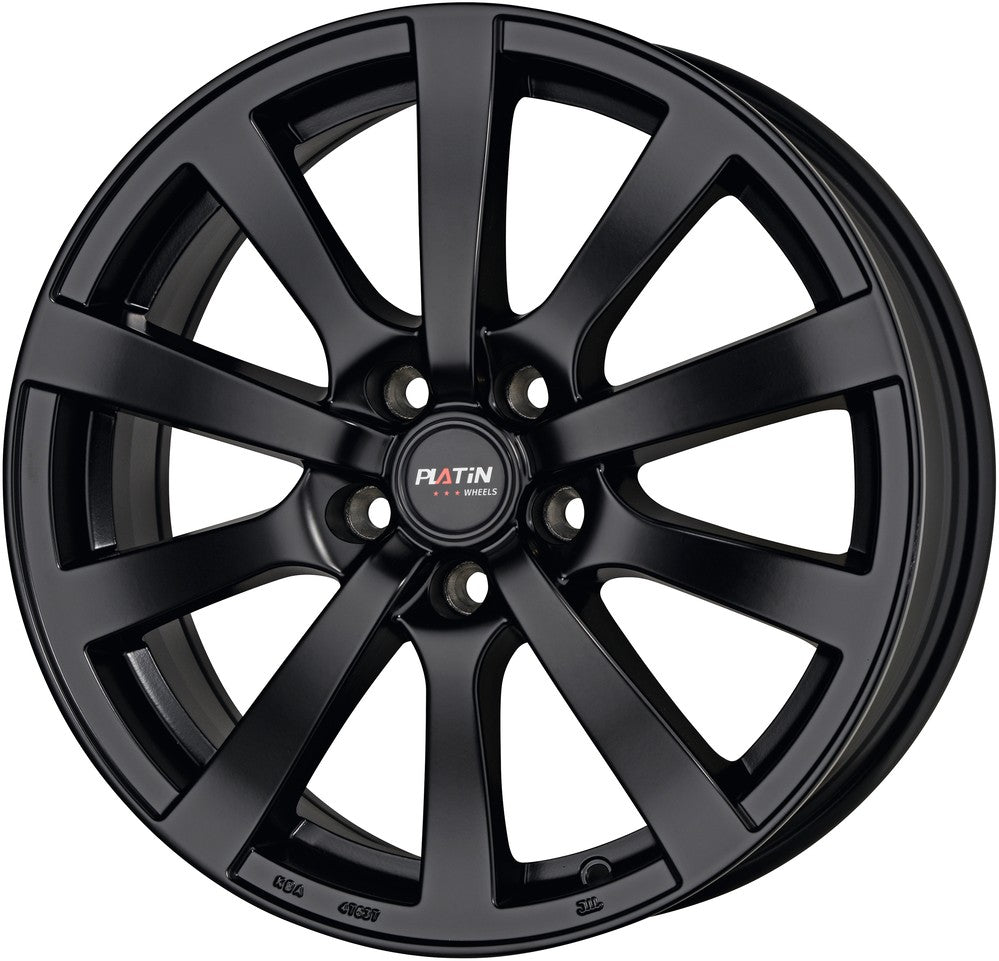Platin P58 matt black Alufelge