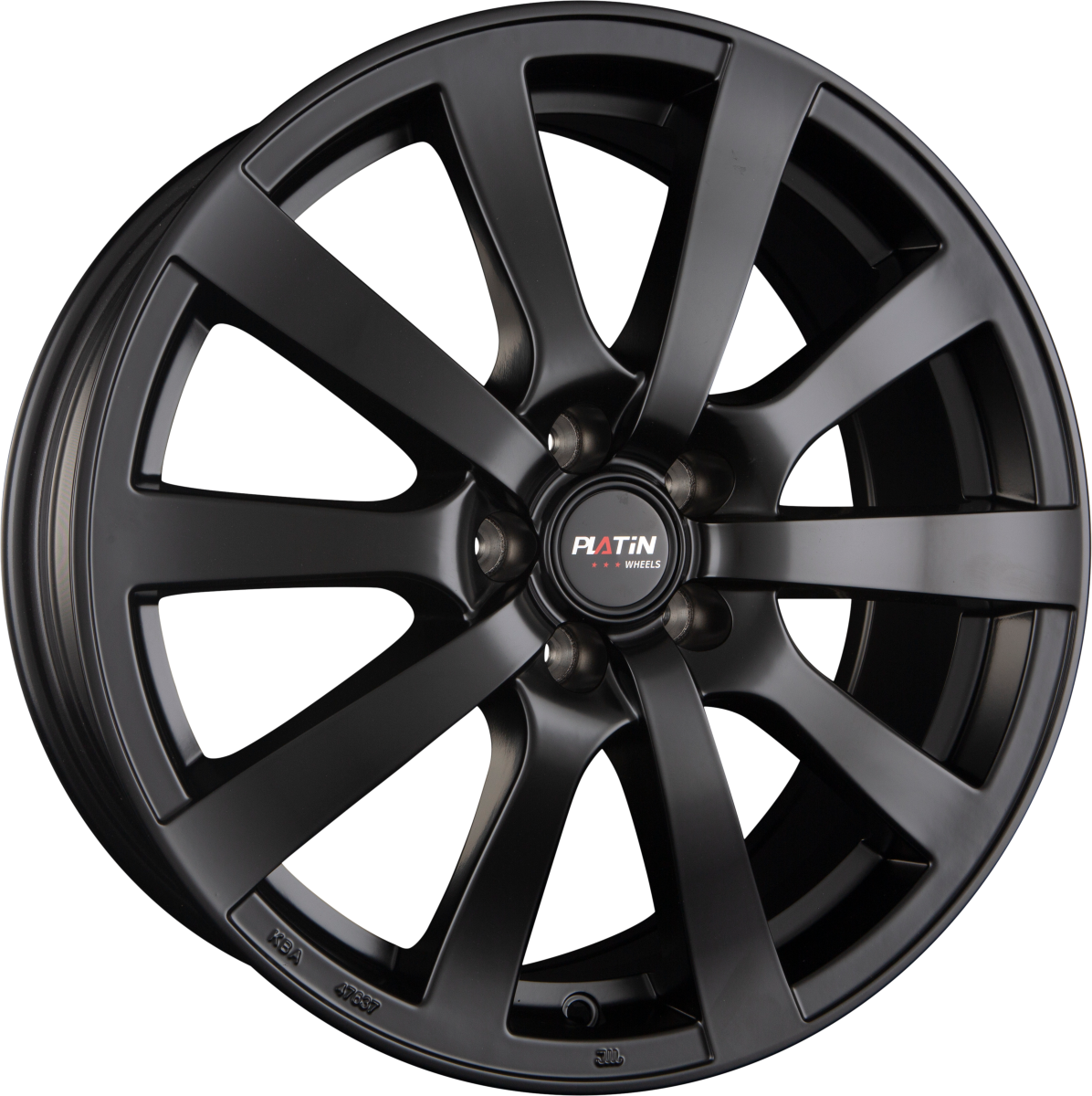 Platin P58 matt black Alufelge 7x16 Zoll ET48 LK 5x114.3 ML72.6 – Bild 4