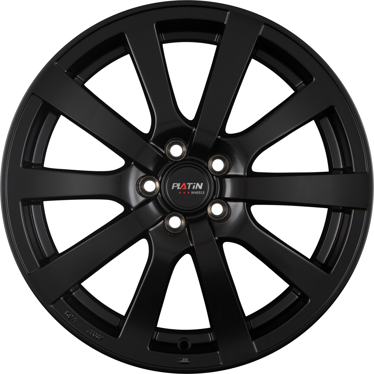 Platin P58 matt black Alufelge 7x17 Zoll ET46 LK 5x112 ML66.5 – Bild 3