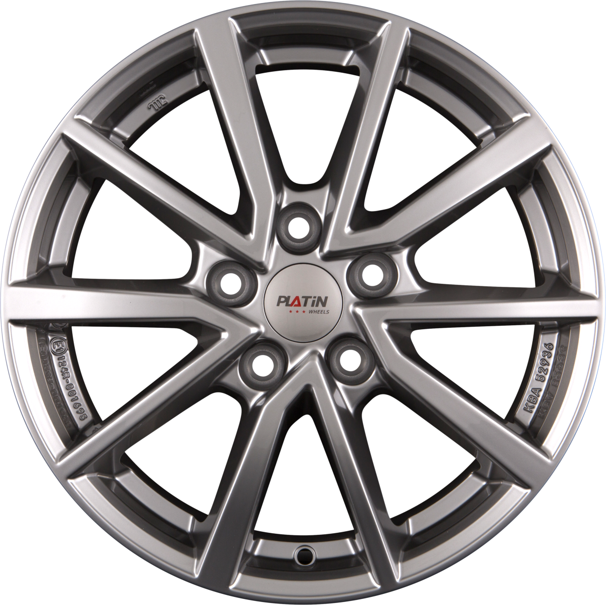 Platin P 95 Metall Silber Alufelge 6.5x17 Zoll ET38 LK 5x112 ML57.1