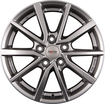 Platin P 95 Metall Silber Alufelge 6.5x17 Zoll ET38 LK 5x112 ML57.1