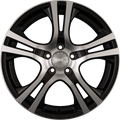Platin P 53 Schwarz Poliert Alufelge 6.5x16 Zoll ET31 LK 5x114.3 ML72.6