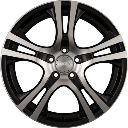 Platin P 53 Schwarz Poliert Alufelge 6.5x16 Zoll ET31 LK 5x114.3 ML72.6