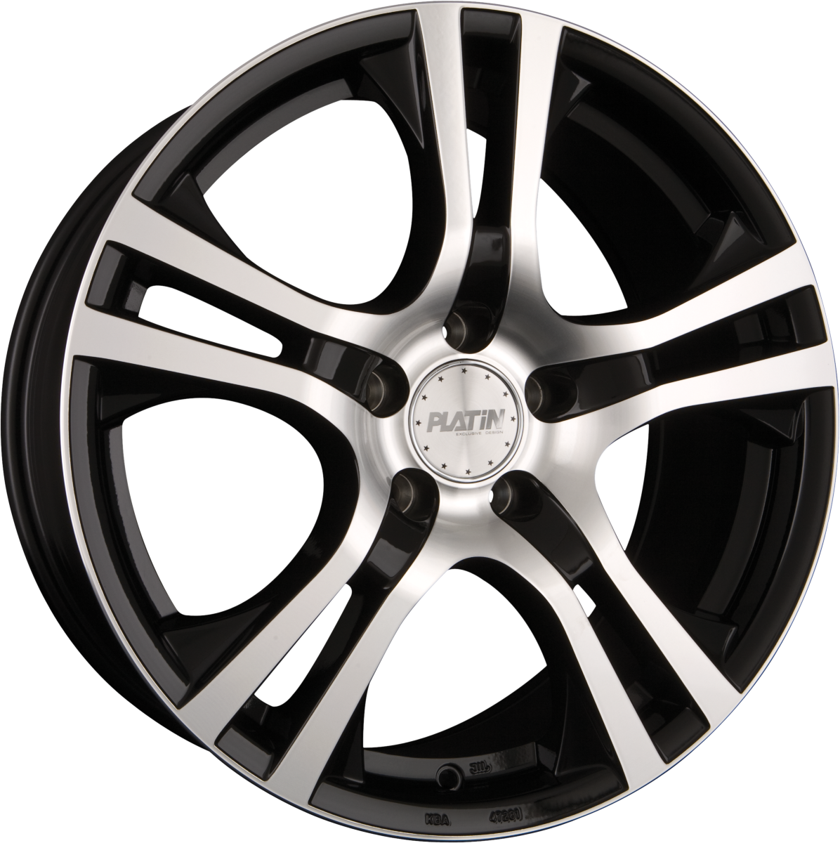 Platin P 53 Schwarz Poliert Alufelge 6.5x16 Zoll ET31 LK 5x114.3 ML72.6 – Bild 2