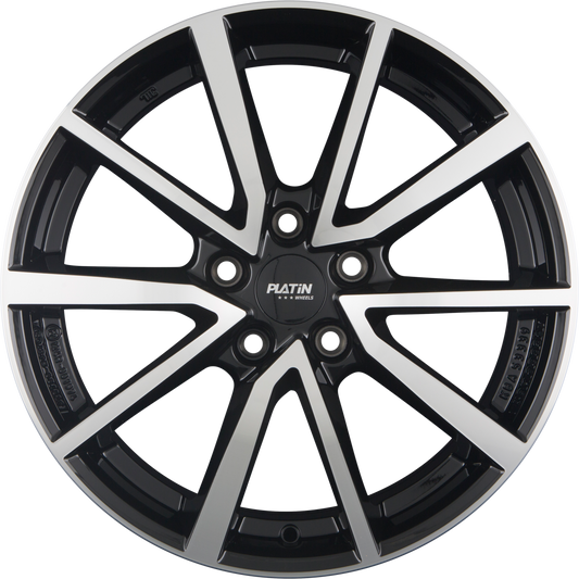 Platin P 95 Diamant Schwarz Frontpoliert Alufelge 6.5x16 Zoll ET40 LK 5x114.3 ML70.1