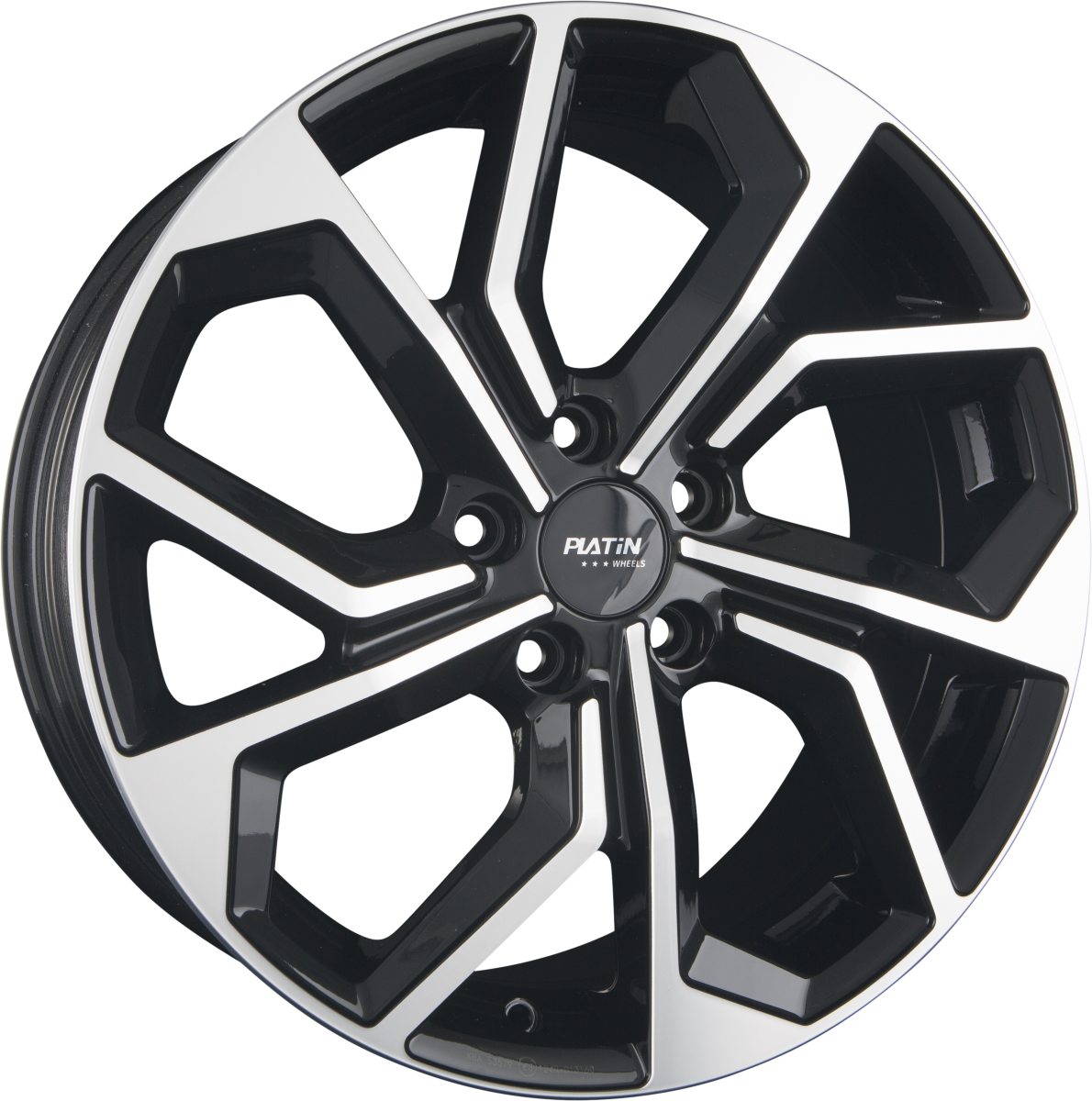Platin P 97 Black Polished Alufelge 9x20 Zoll ET42 LK 5x112 ML57.1 – Bild 2