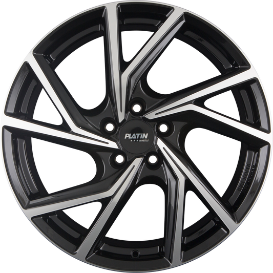 Platin P 107 Diamant Schwarz Frontpoliert Alufelge 7.5x19 Zoll ET49 LK 5x112 ML66.6